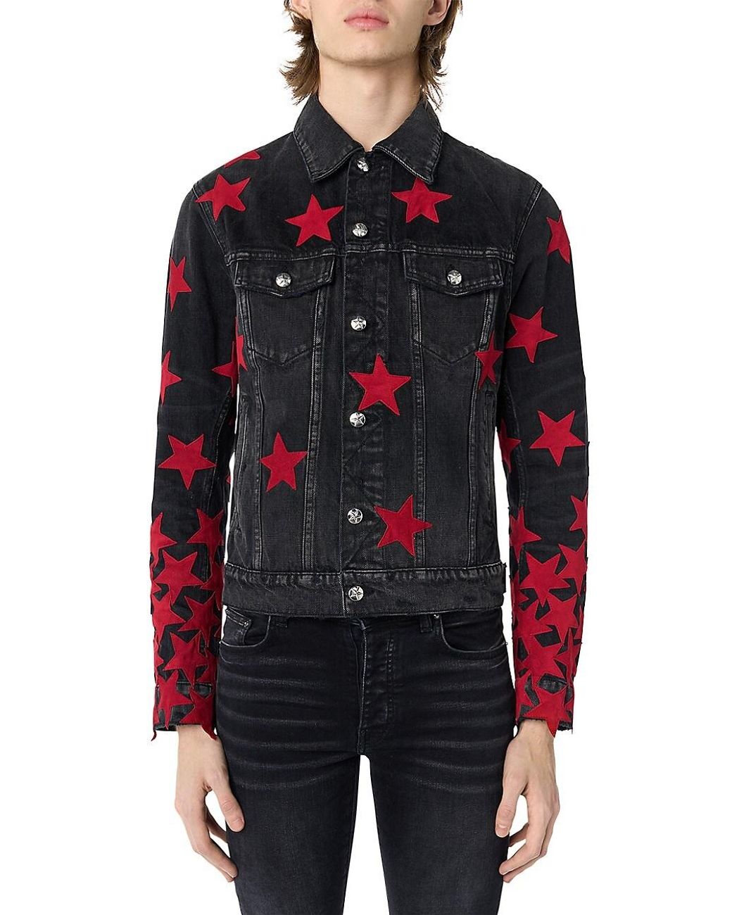Amiri Chemist Star Denim Jacket in Black for Men Lyst
