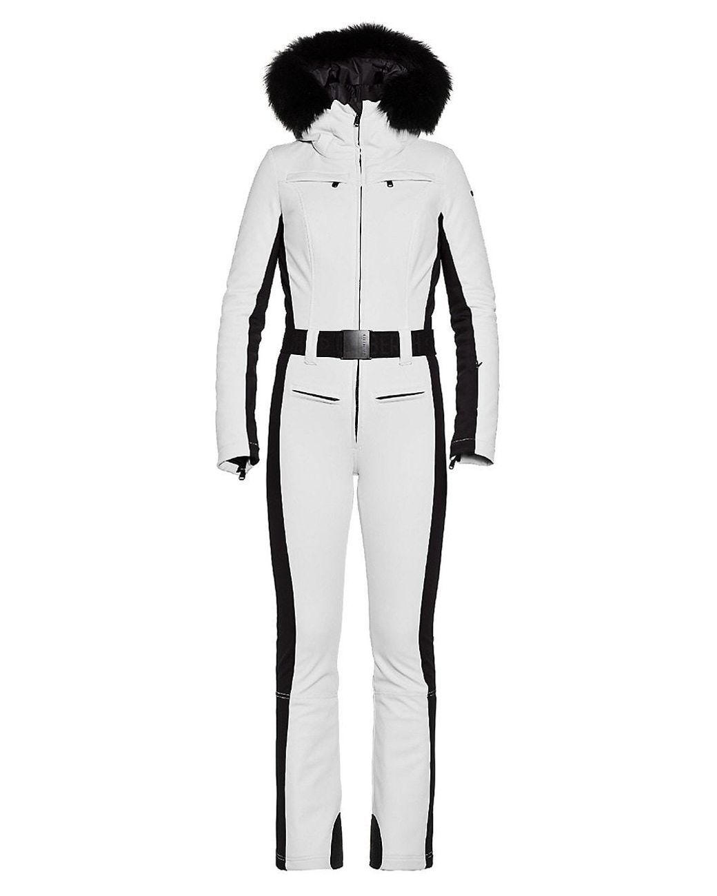 Goldbergh Parry Fur-trim Ski Suit in White | Lyst