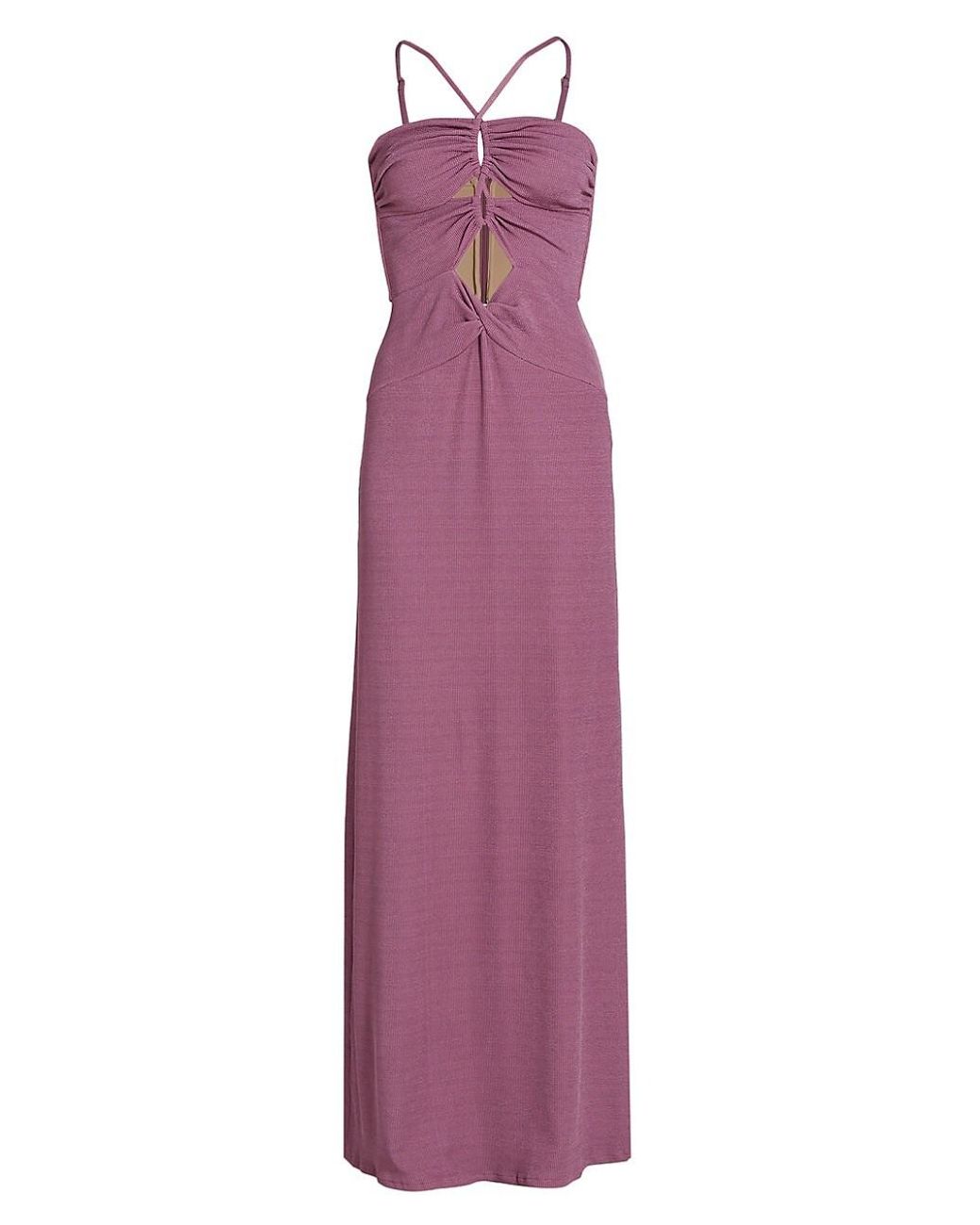PATBO Synthetic Halter Cut-out Maxi Dress in Purple | Lyst