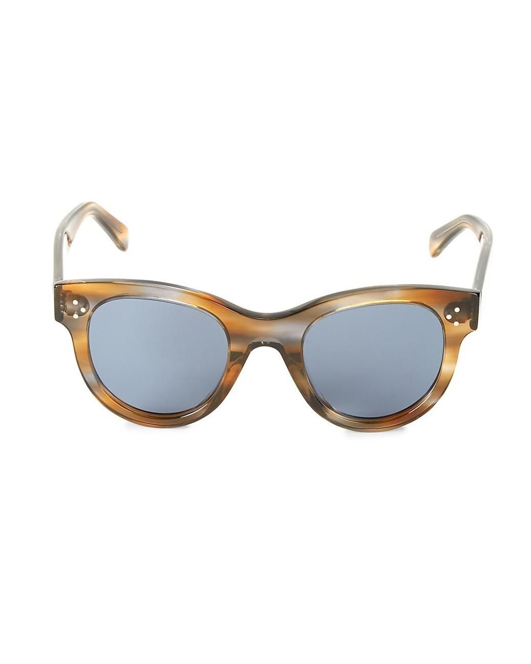 Celine Havana 48mm Round Cat Eye Sunglasses Lyst