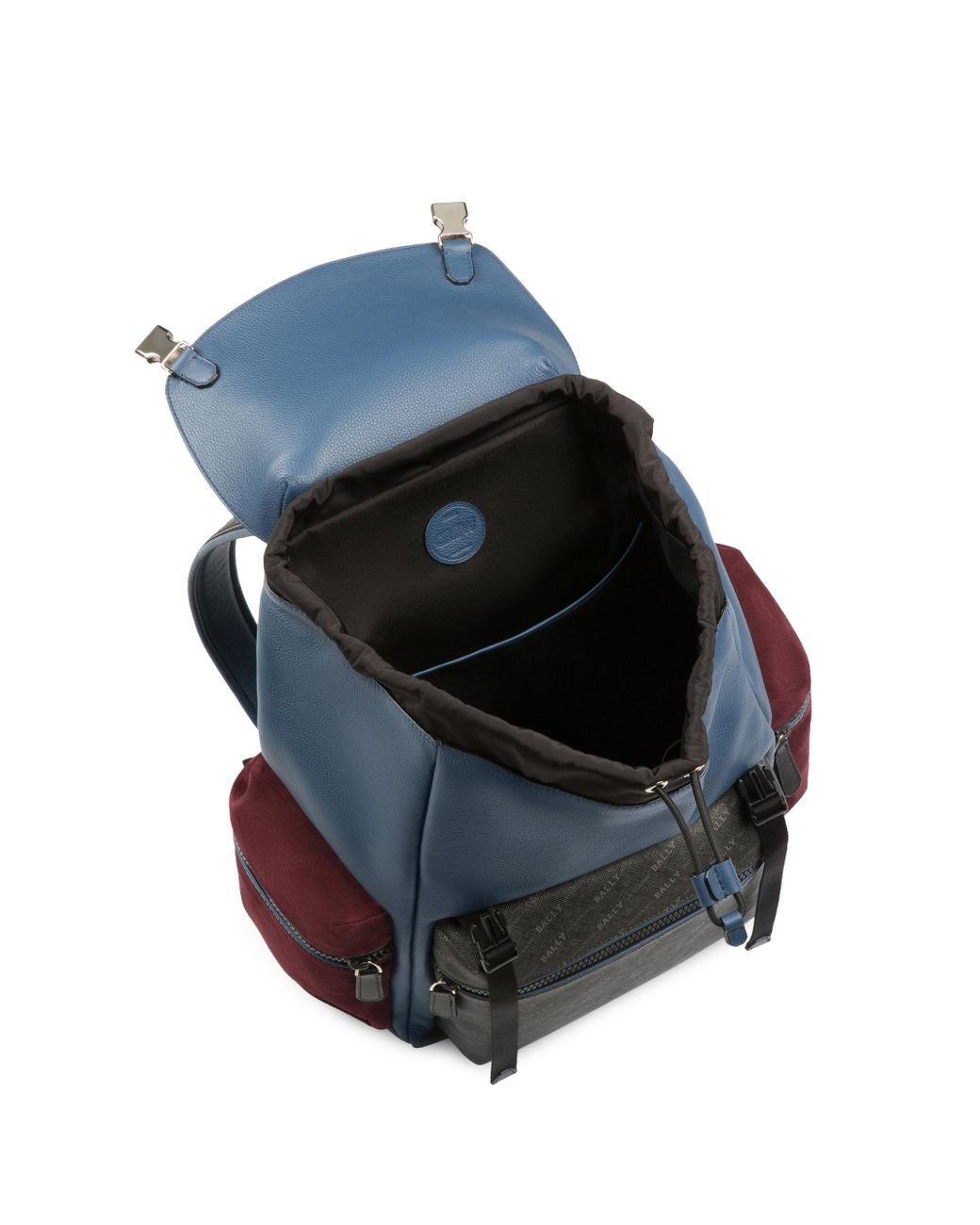 Bally Crew Leather Backpack in Blue for Men | Lyst