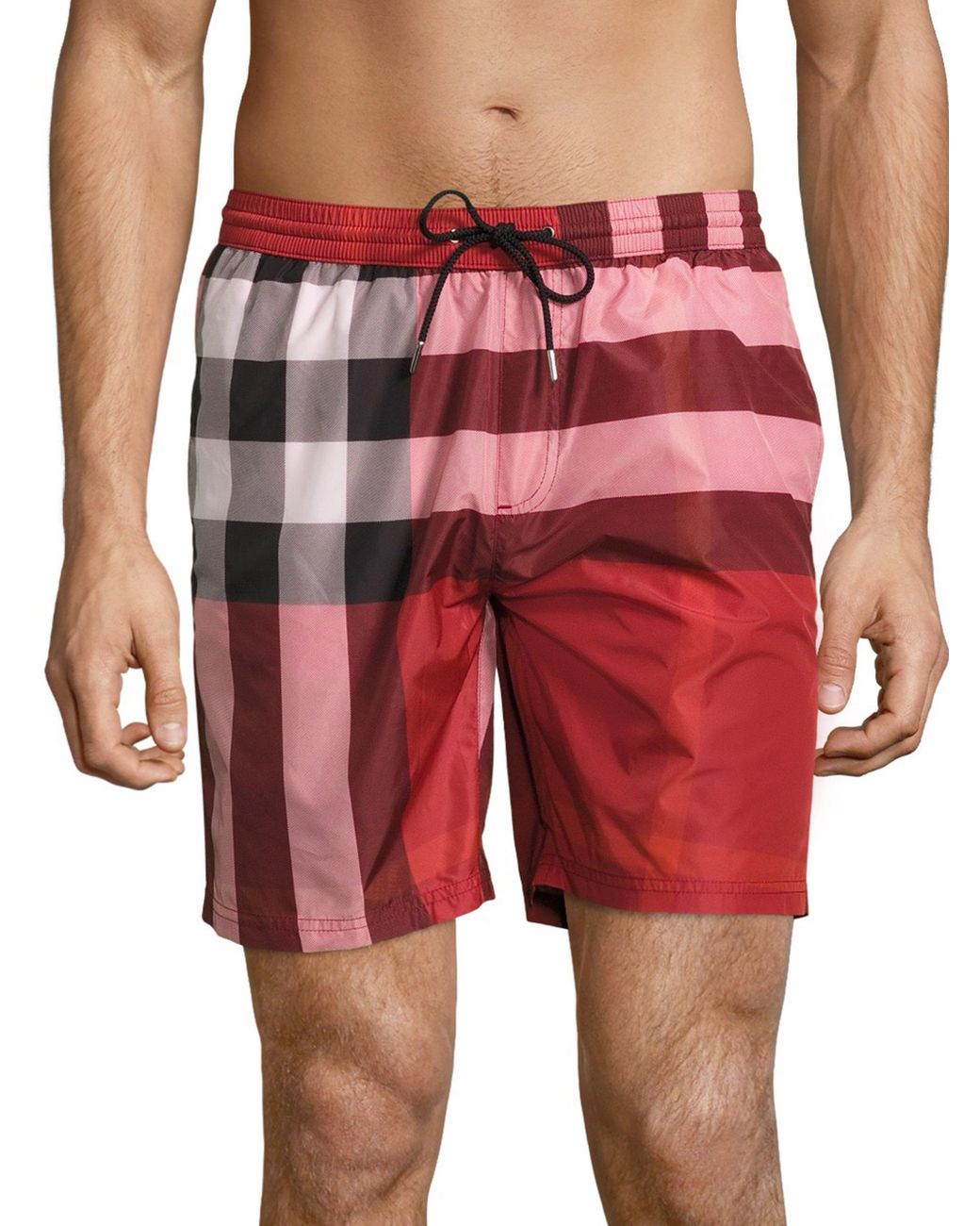 Burberry Gowers Plaid Shorts in Red for Men | Lyst