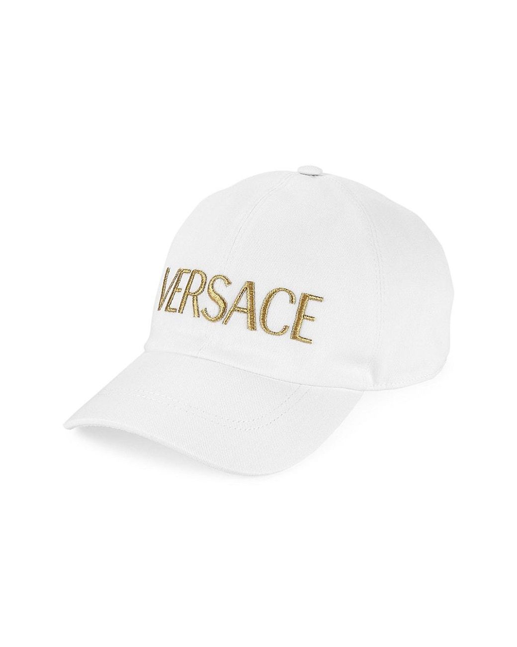 Versace Logo Baseball Cap in White for Men | Lyst