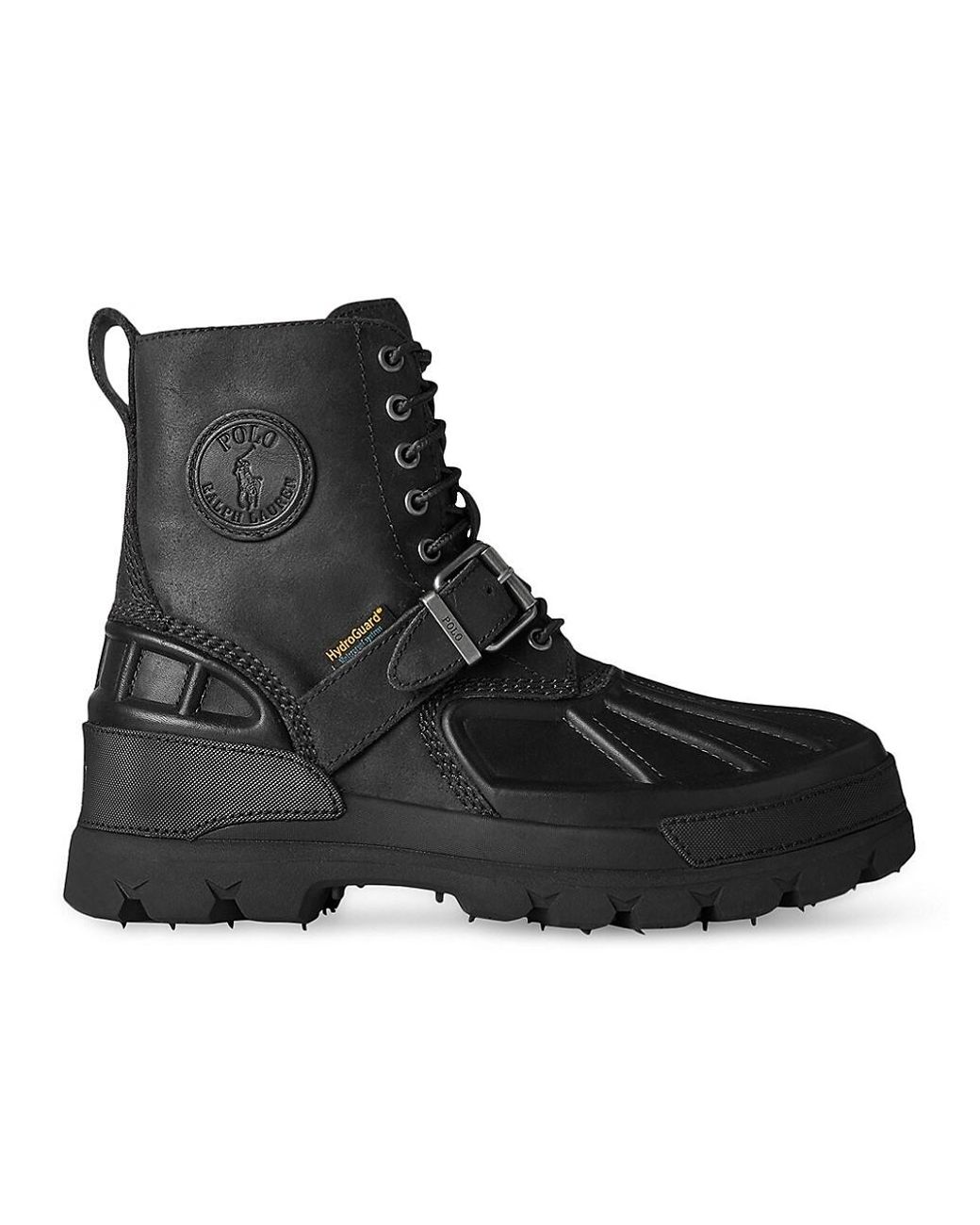 Polo Ralph Lauren Oslo High Waterproof Leather-suede Boots in Black for ...