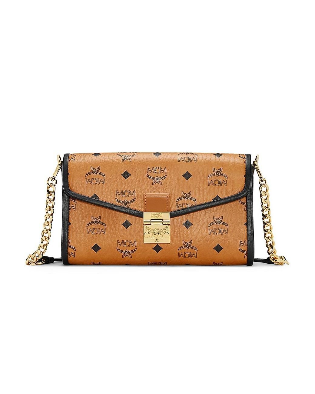 MCM Millie Visetos Crossbody Bag in Cognac (Brown) Lyst