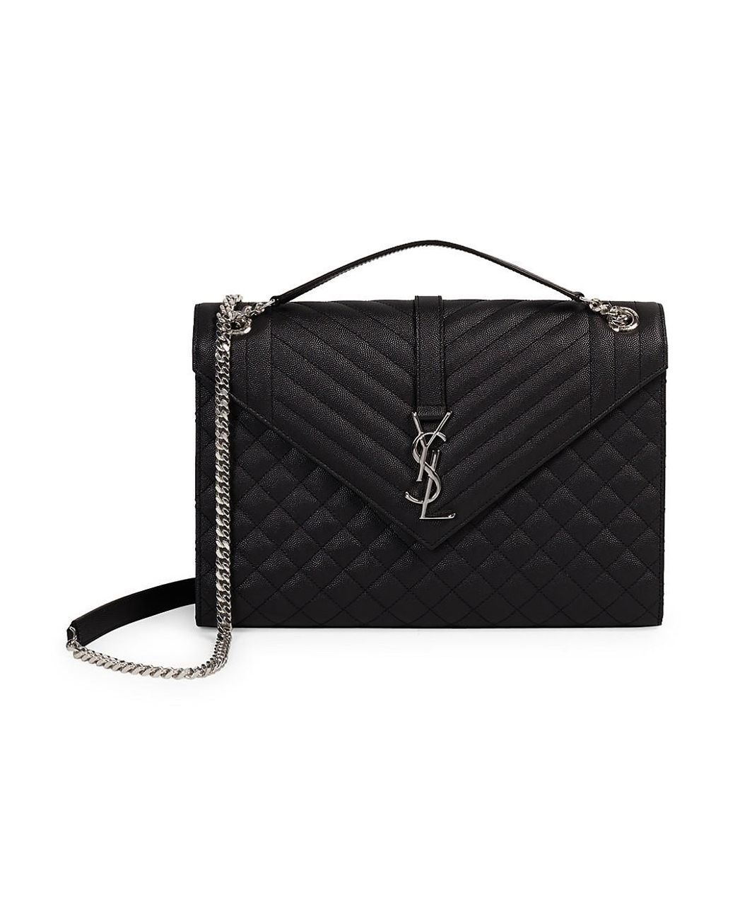saint laurent medium envelope monogram matelassé leather shoulder bag