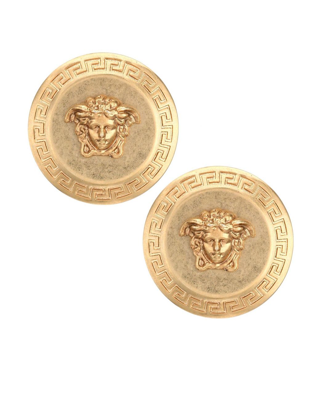 Versace Medusa Button Earrings in Gold (Metallic) Lyst