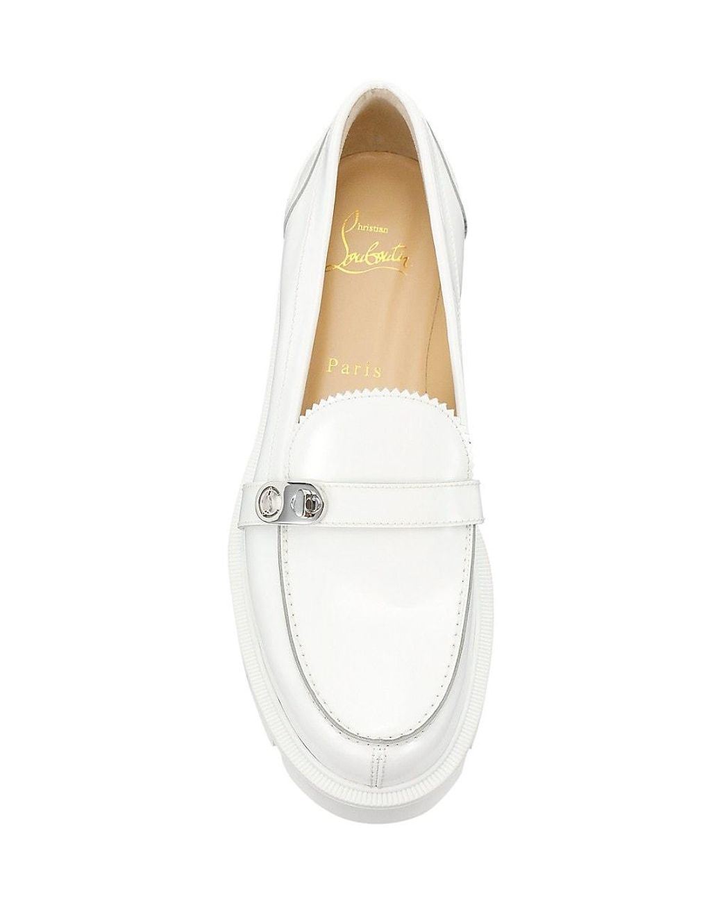 CHRISTIAN LOUBOUTIN Lug Sole Loafer in White - More Than You Can Imagine