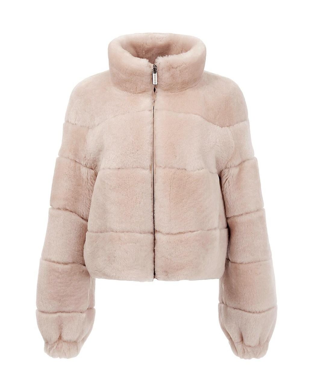 Gorski Cropped Shearling Lamb Jacket in Beige (Natural) | Lyst