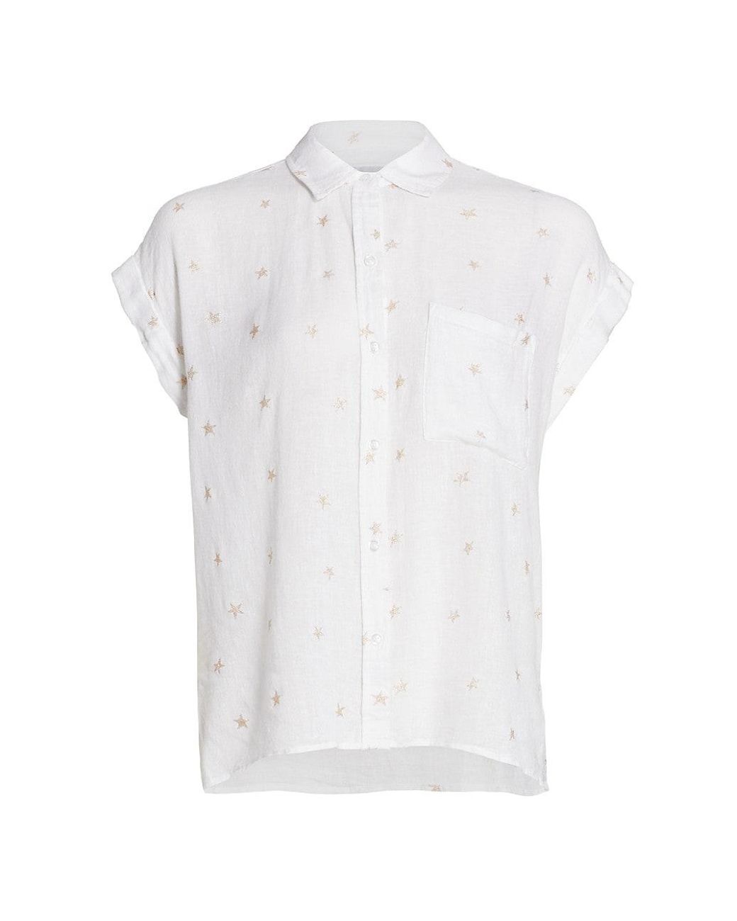 Rails Whitney Linen Shirt in White | Lyst