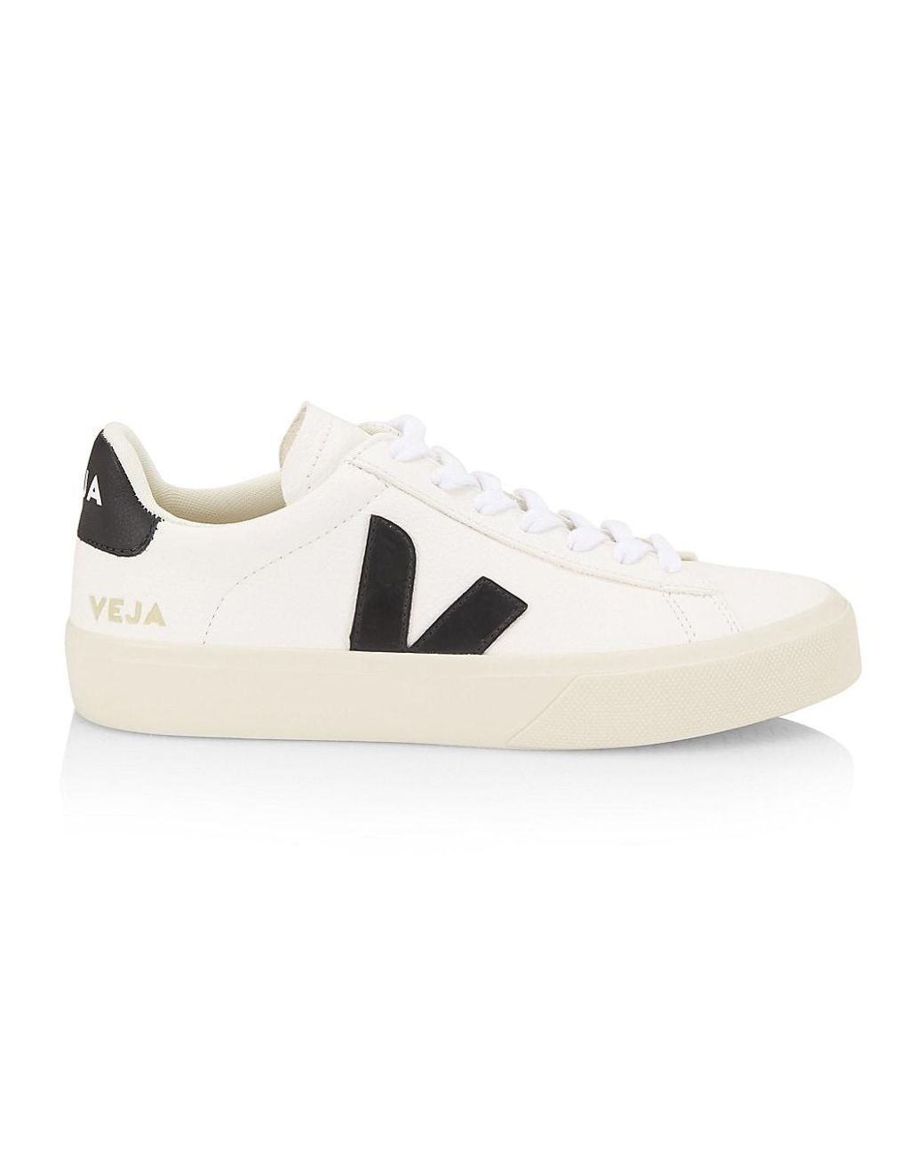 Veja Campo Low-top Leather Sneakers in Natural | Lyst
