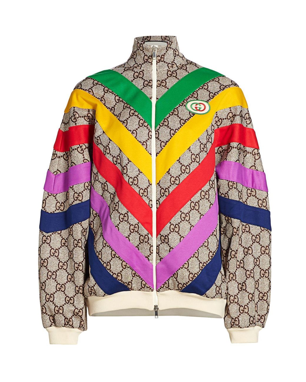 Gucci Synthetic Technical Jersey GG Rainbow Track Jacket - Lyst