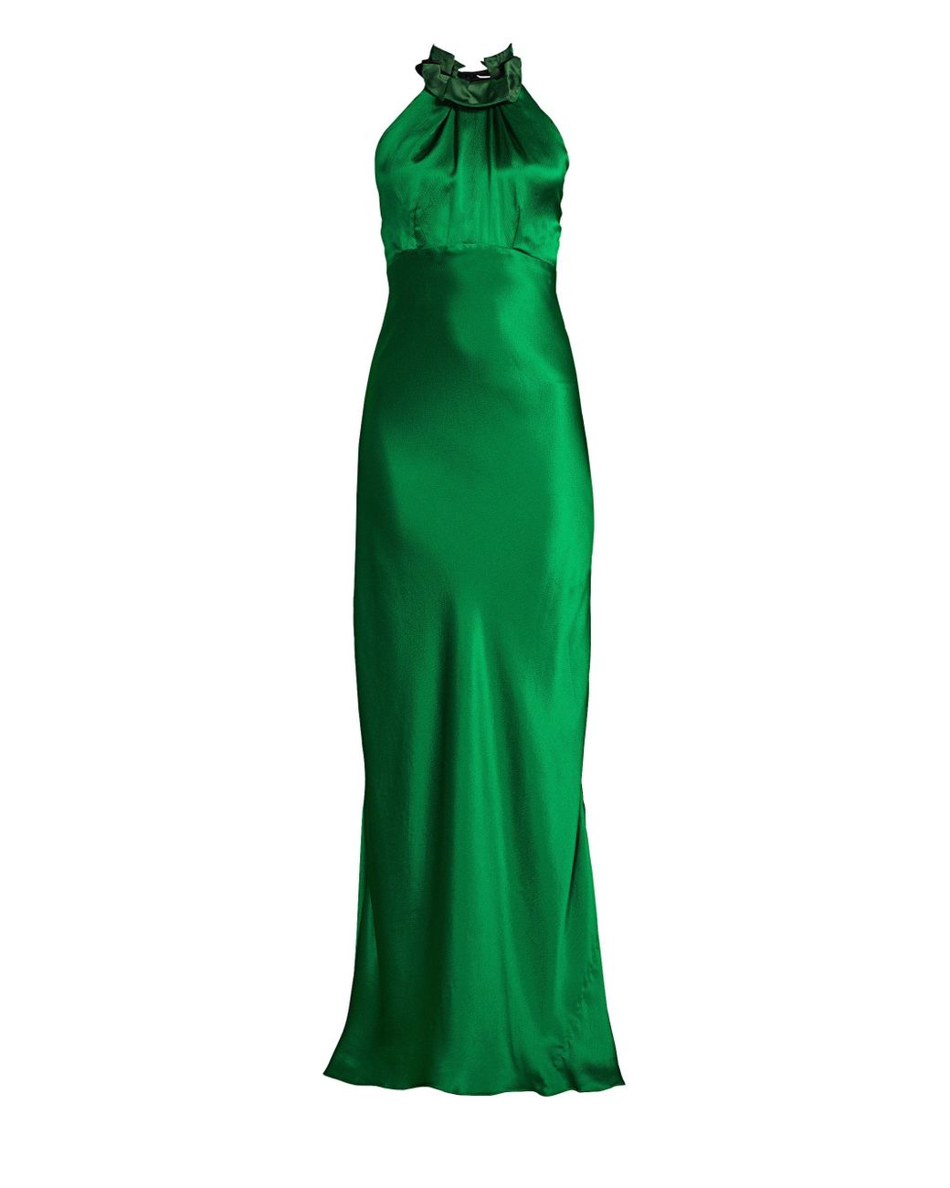 Saloni Michelle Silk Halter Gown in Green Lyst