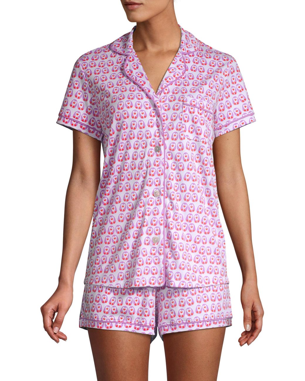Roberta Roller Rabbit Love Birds Polo Pajama Set in Purple | Lyst
