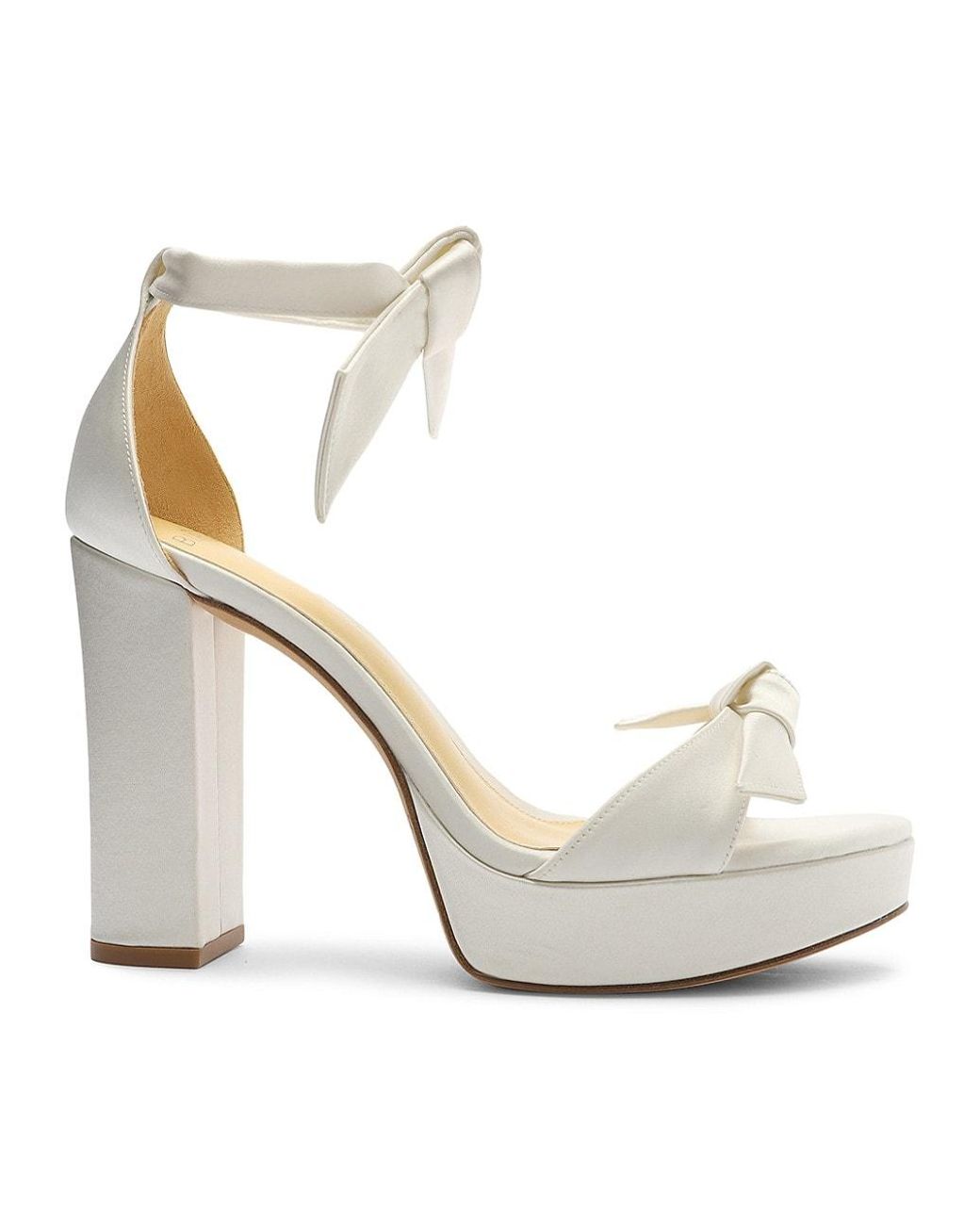 Alexandre Birman Clarita Satin Platform Sandals in White | Lyst