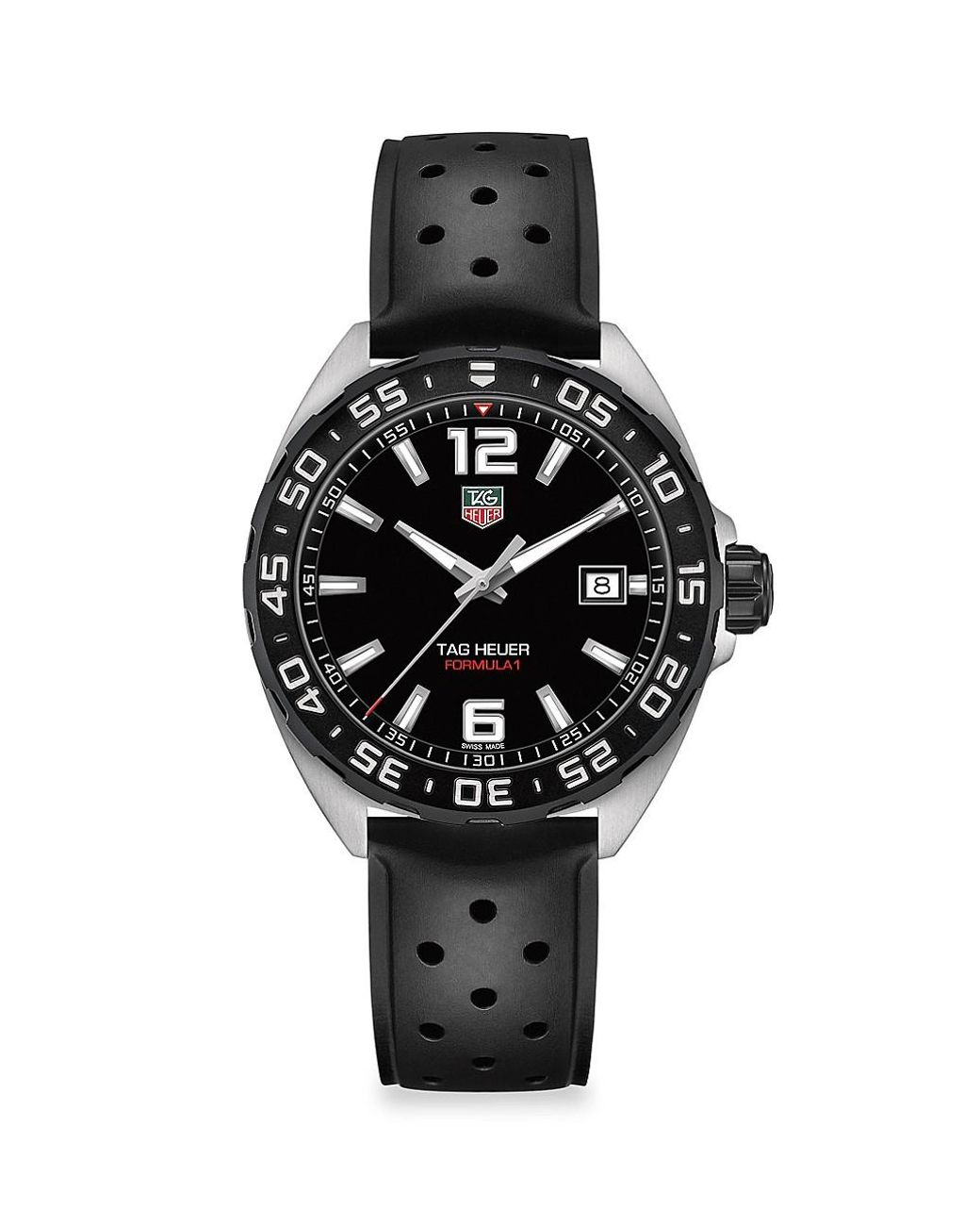Tag Heuer Formula 1 41mm Stainless Steel Rubber Strap Quartz Watch In Black Lyst<script async src=