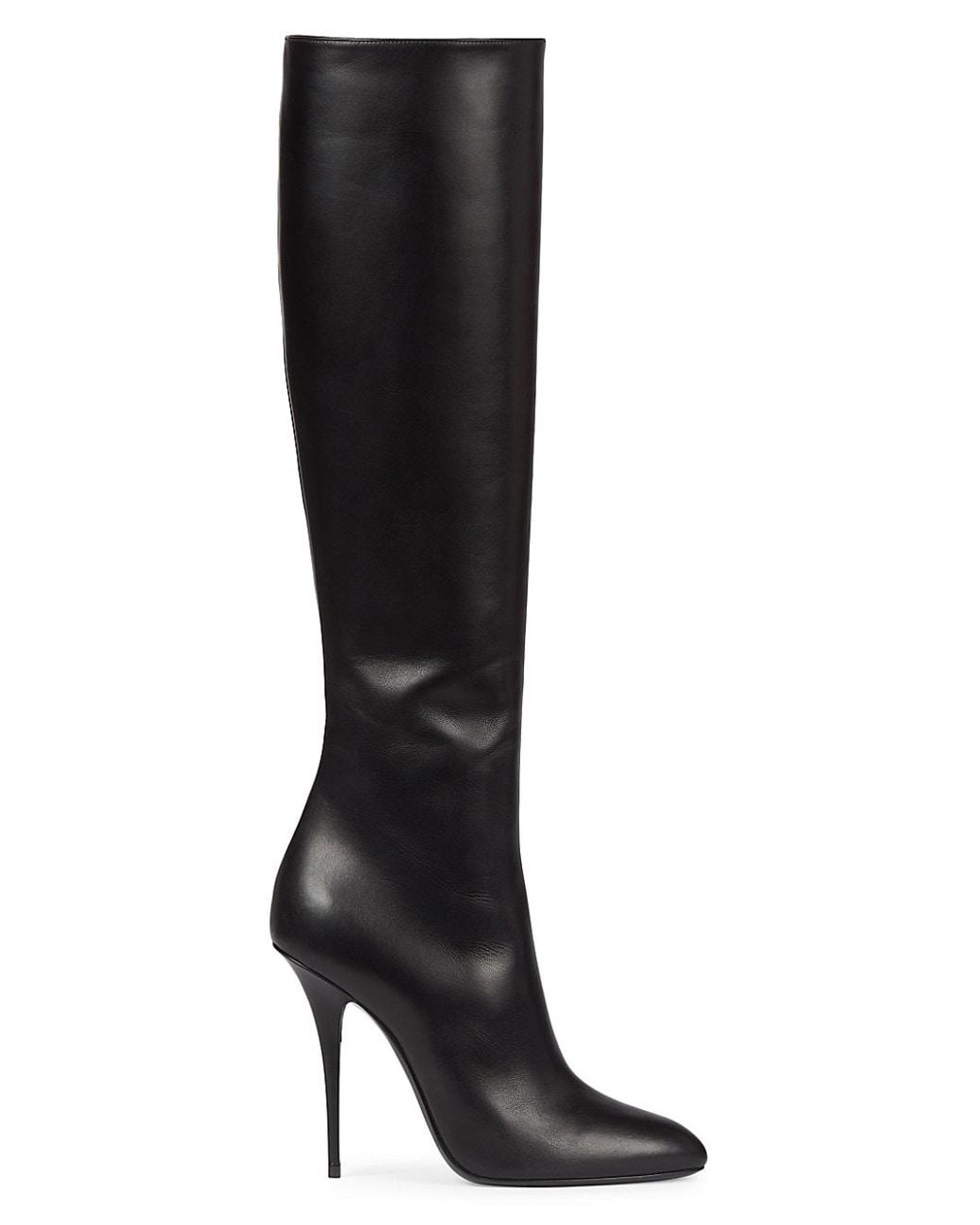 Saint Laurent Linda Leather Tall Boots in Black | Lyst