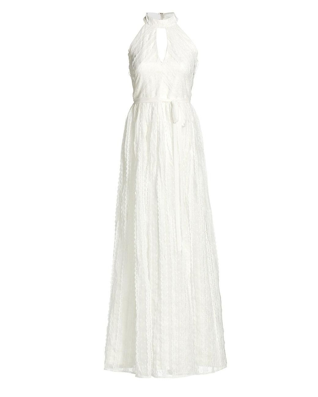 keyhole halter gown