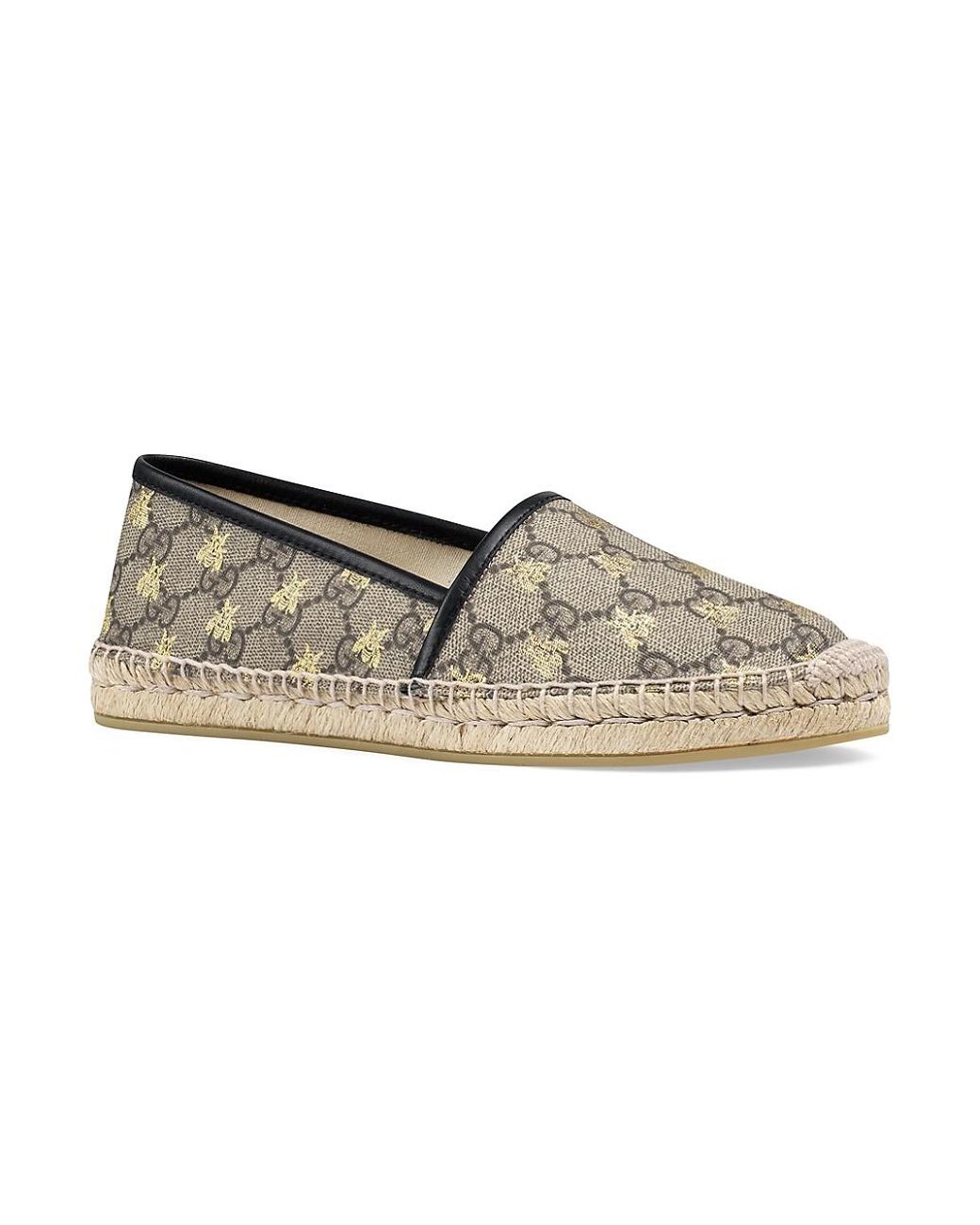 gg matelassé canvas espadrille sandals