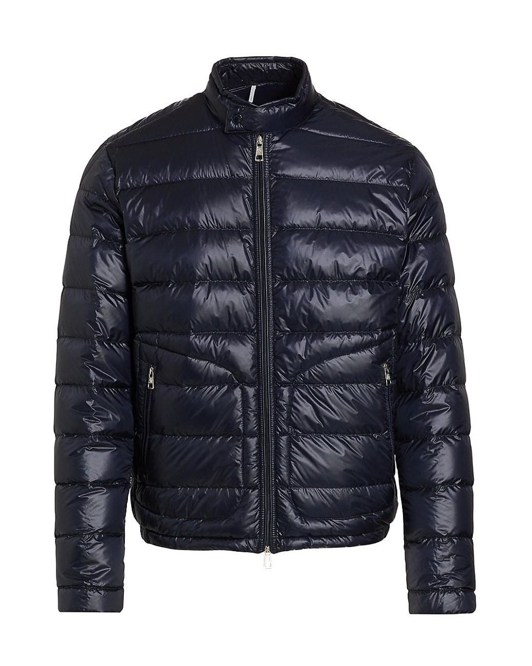 Moncler Acorus Quilted Down Jacket in Blue for Men | Lyst