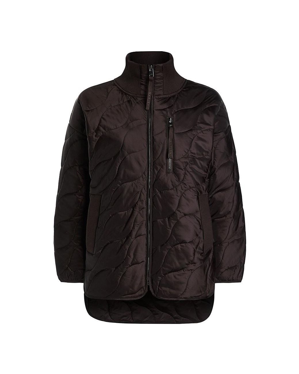 Varley Danea Quilted Longline Jacket in Black Lyst