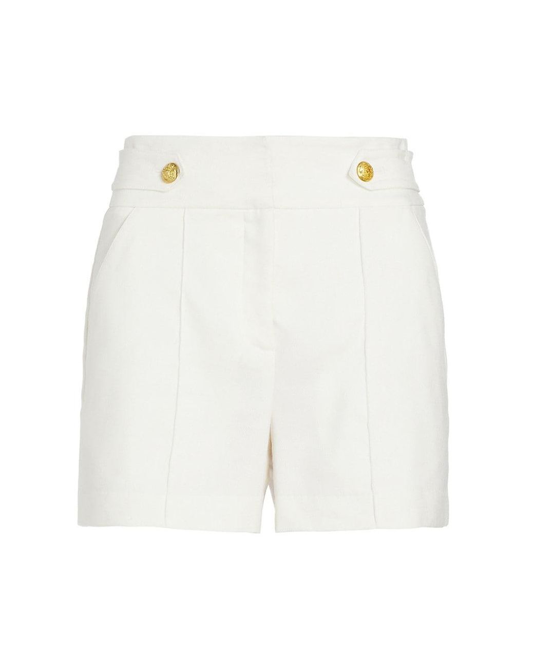 Veronica Beard Runo Linen-blend Shorts in White | Lyst