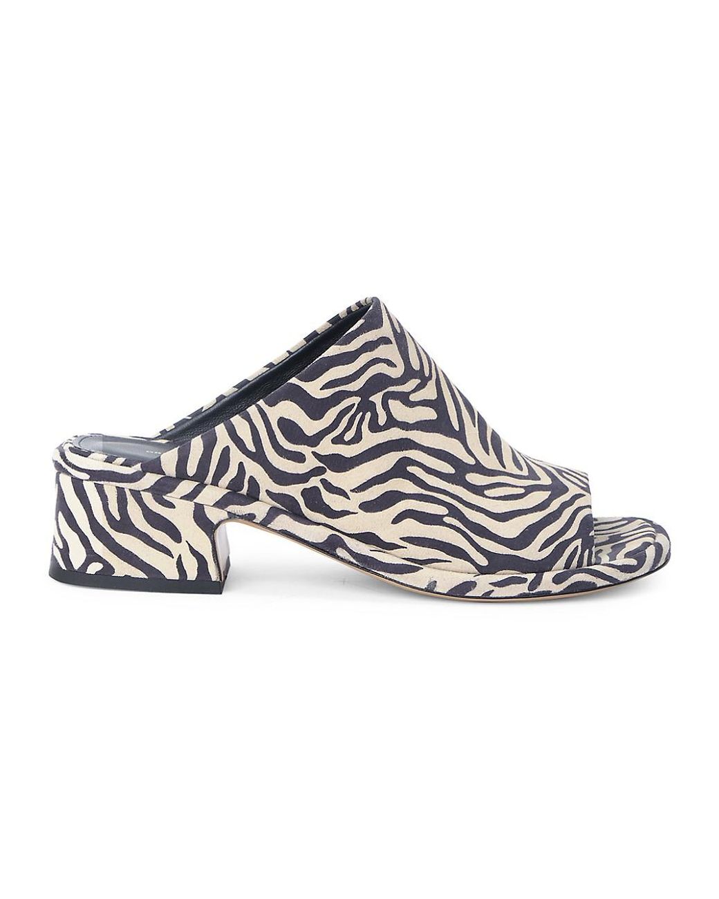 zebra print mules