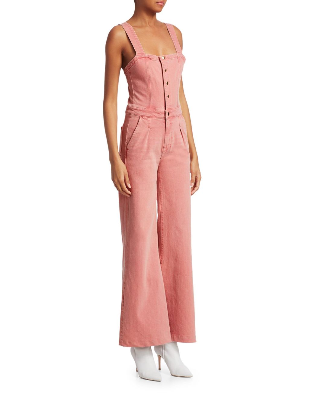FRAME Vintage Jumpsuit in Pink | Lyst