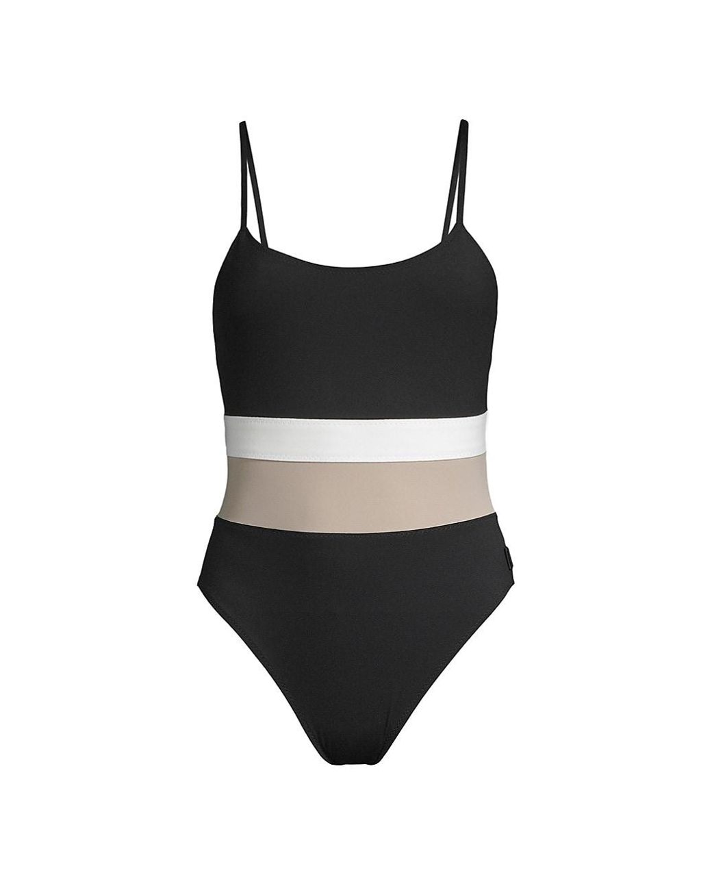 Shan Livia Colorblocked Onepiece Swimsuit in Black Lyst