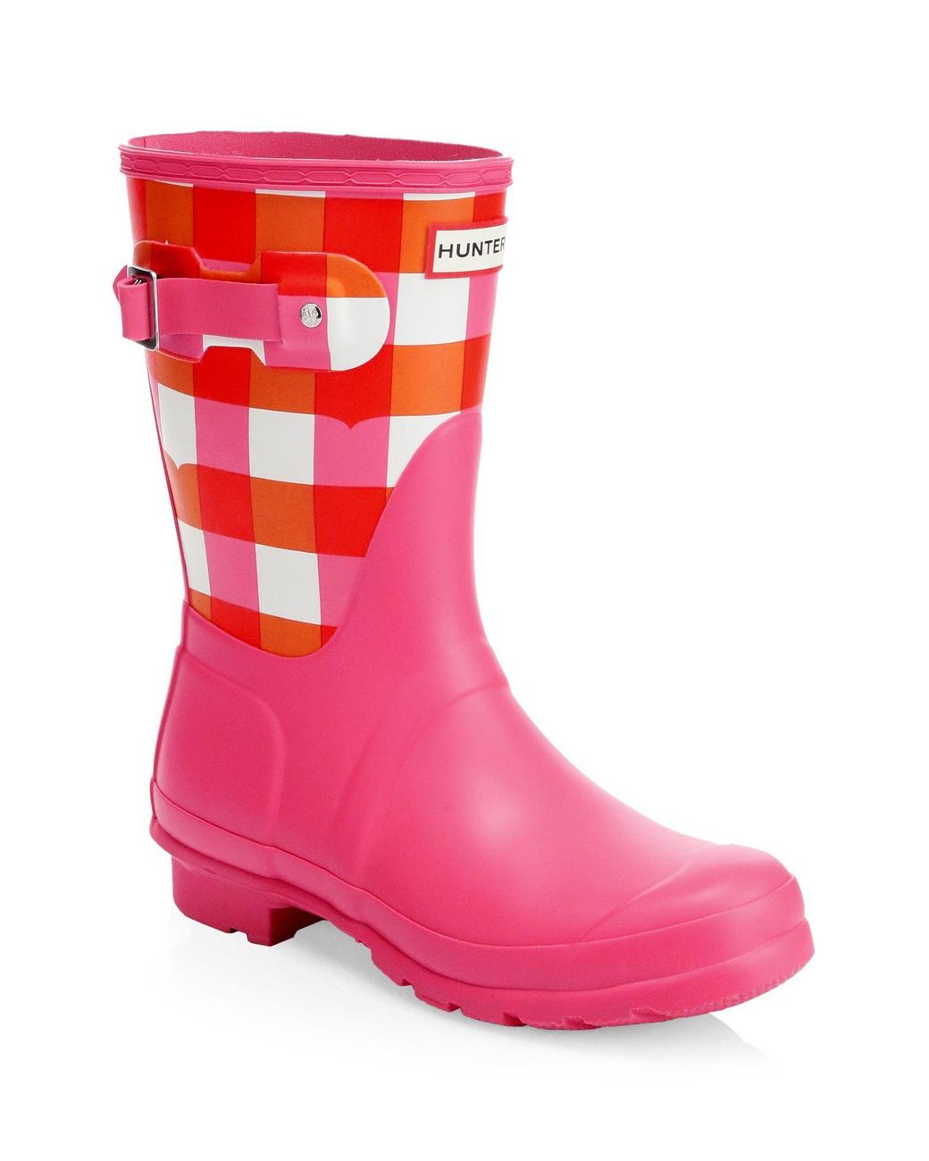 hunter gingham boots
