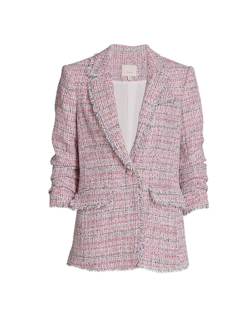 new look pink boucle blazer