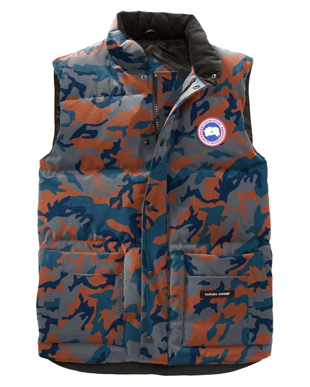 Canada Goose Freestyle Slim-fit Camouflage Down Puffer Vest in Rust ...