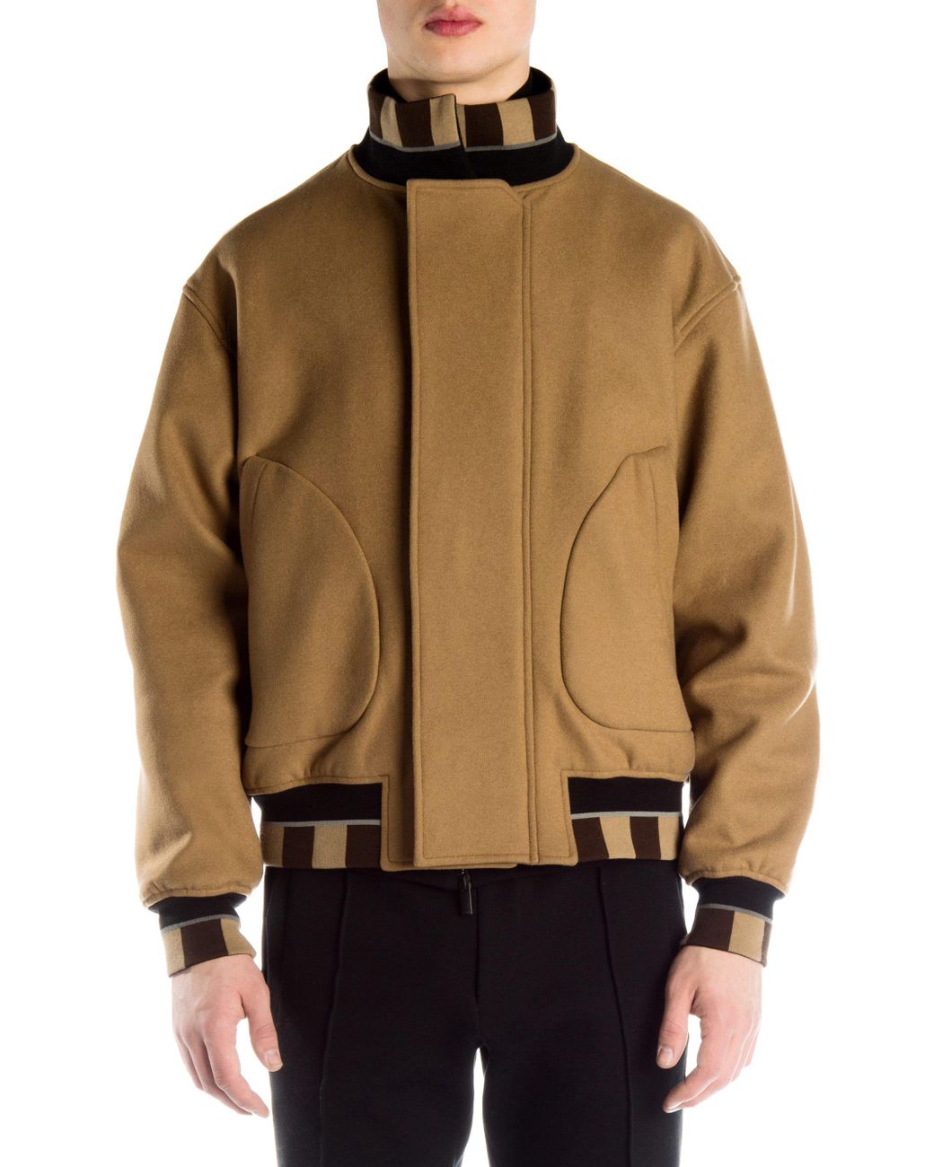 Fendi Wool-blend Bomber Jacket for Men | Lyst