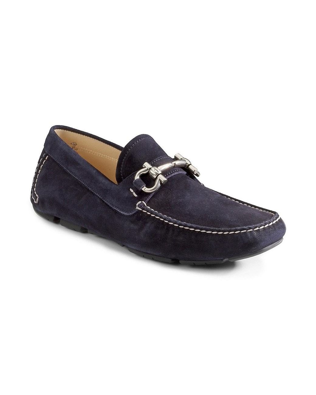 gancini driver moccasin suede