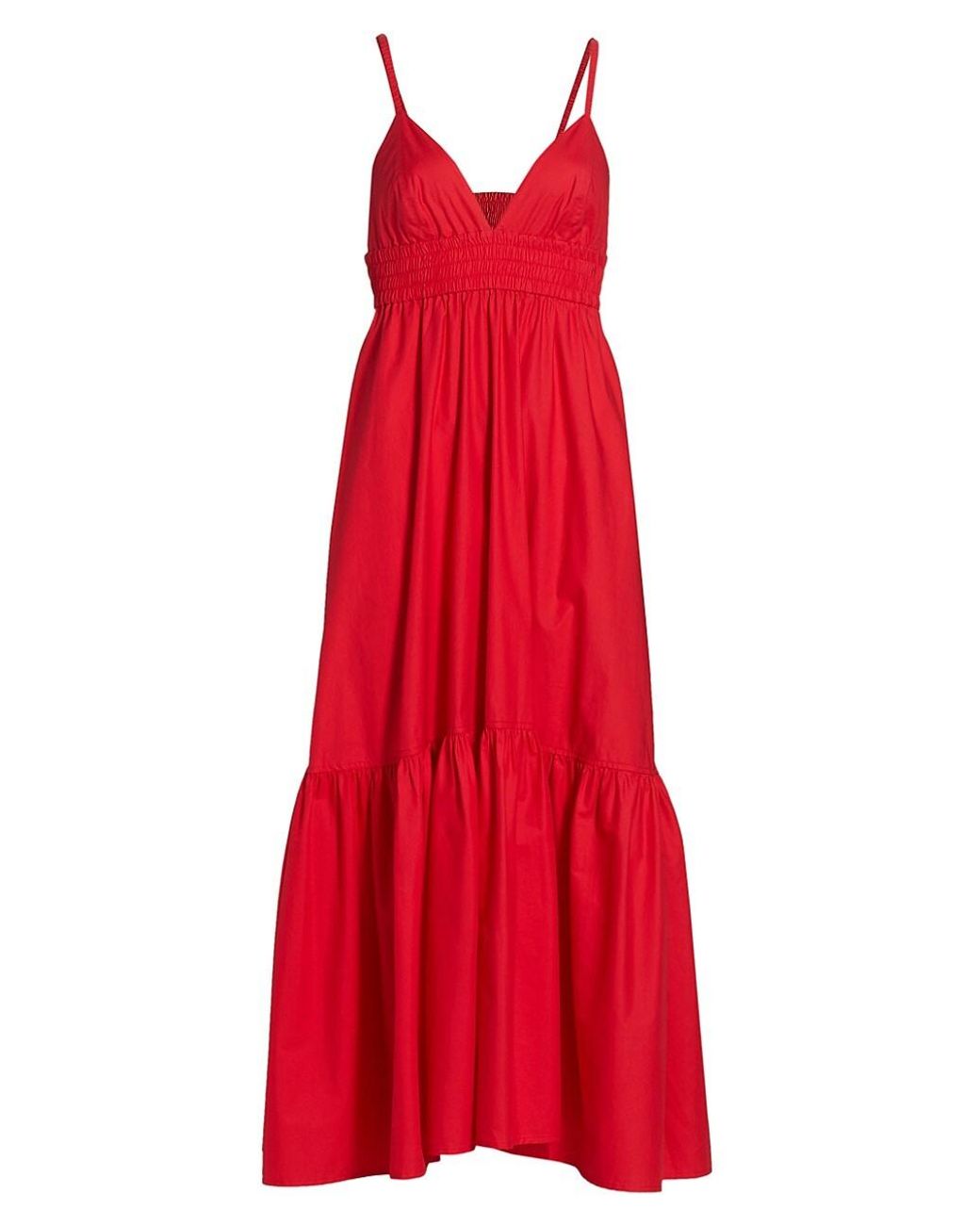 A.L.C. Cotton A.l.c. Rhodes Maxi Dress in Deep Red (Red) - Lyst