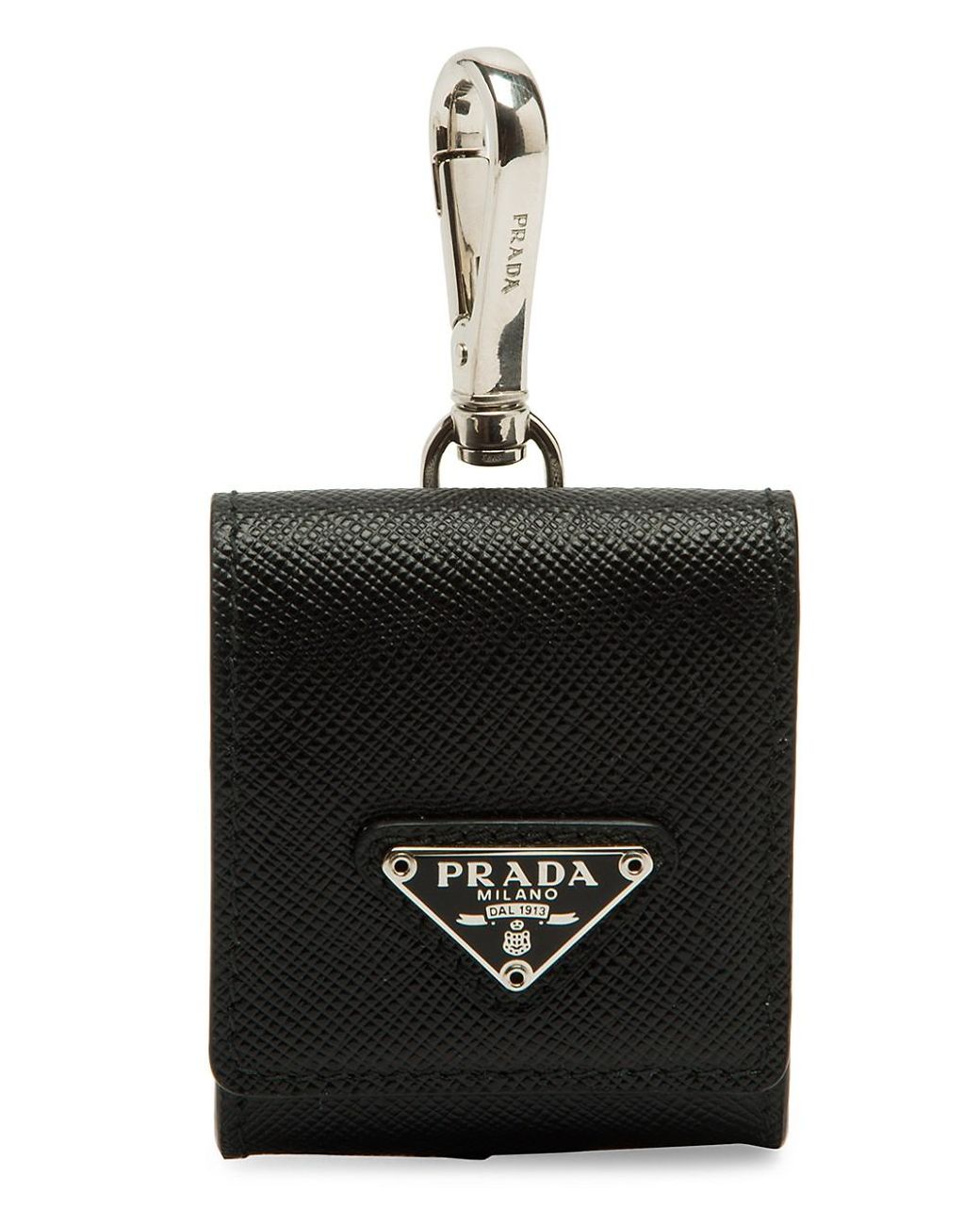 Prada Leather Airpods Case in Nero (Black) for Men | Lyst