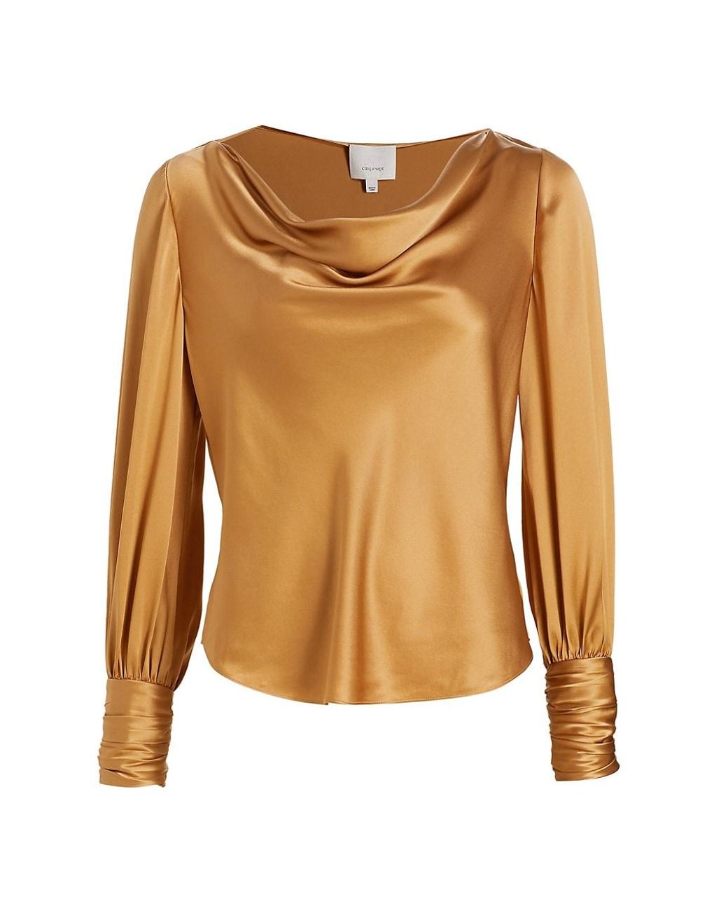 Cinq À Sept Taylee Cowlneck Silk Blouse | Lyst