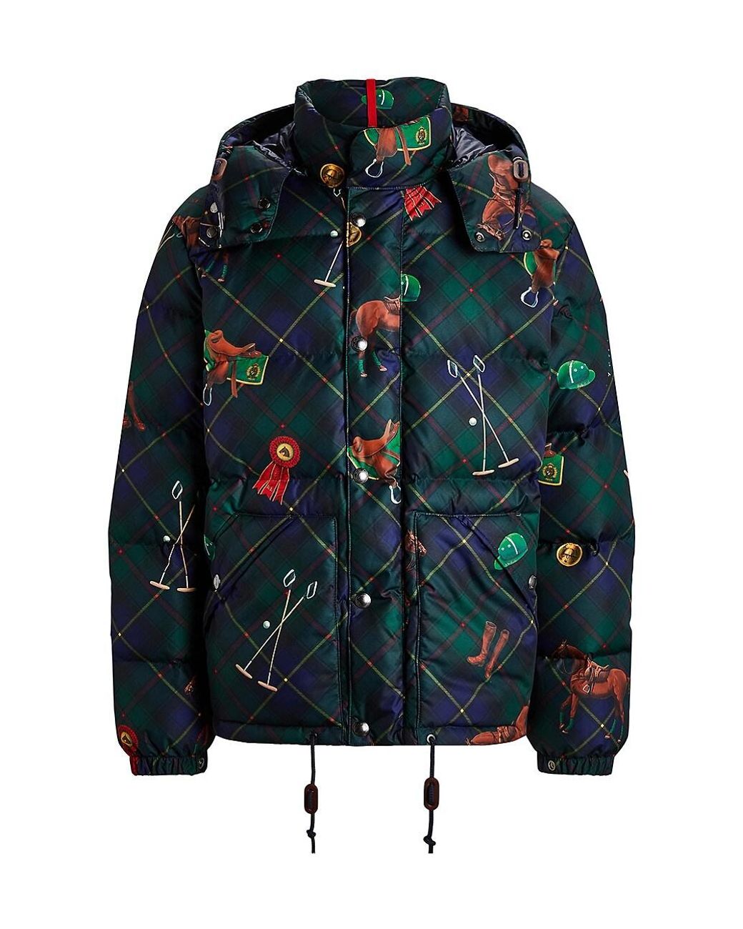 Polo Ralph Lauren Synthetic Martingale Printed Puffer Jacket in Green ...