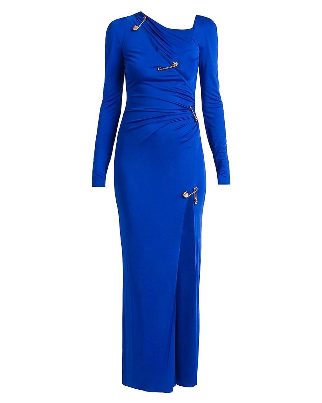 Versace Safety Pin Gown in Blue Lyst