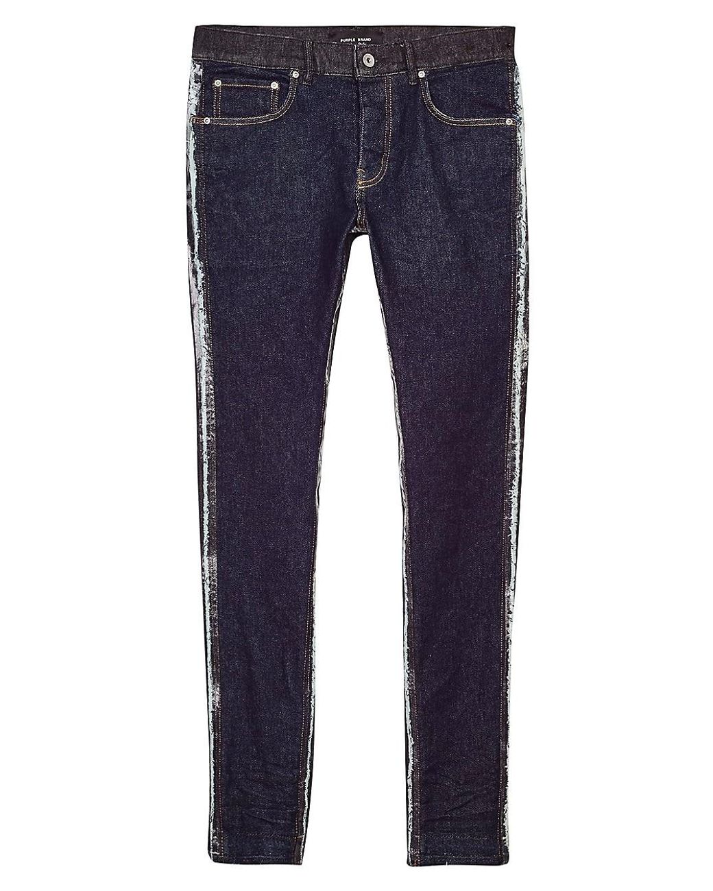 Purple Brand Made In Italy Collection Raw Indigo Painted Stretch Skinny Jeans  in Blue for Men | Lyst