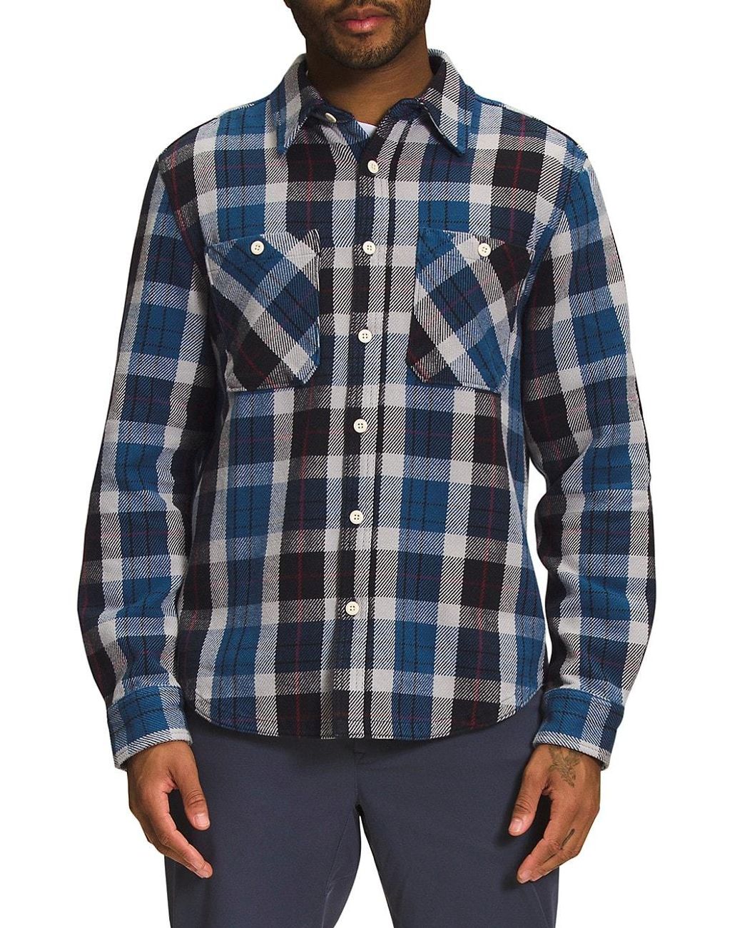 The North Face Valley Twill Flannel Shirt in Black for Men | Lyst