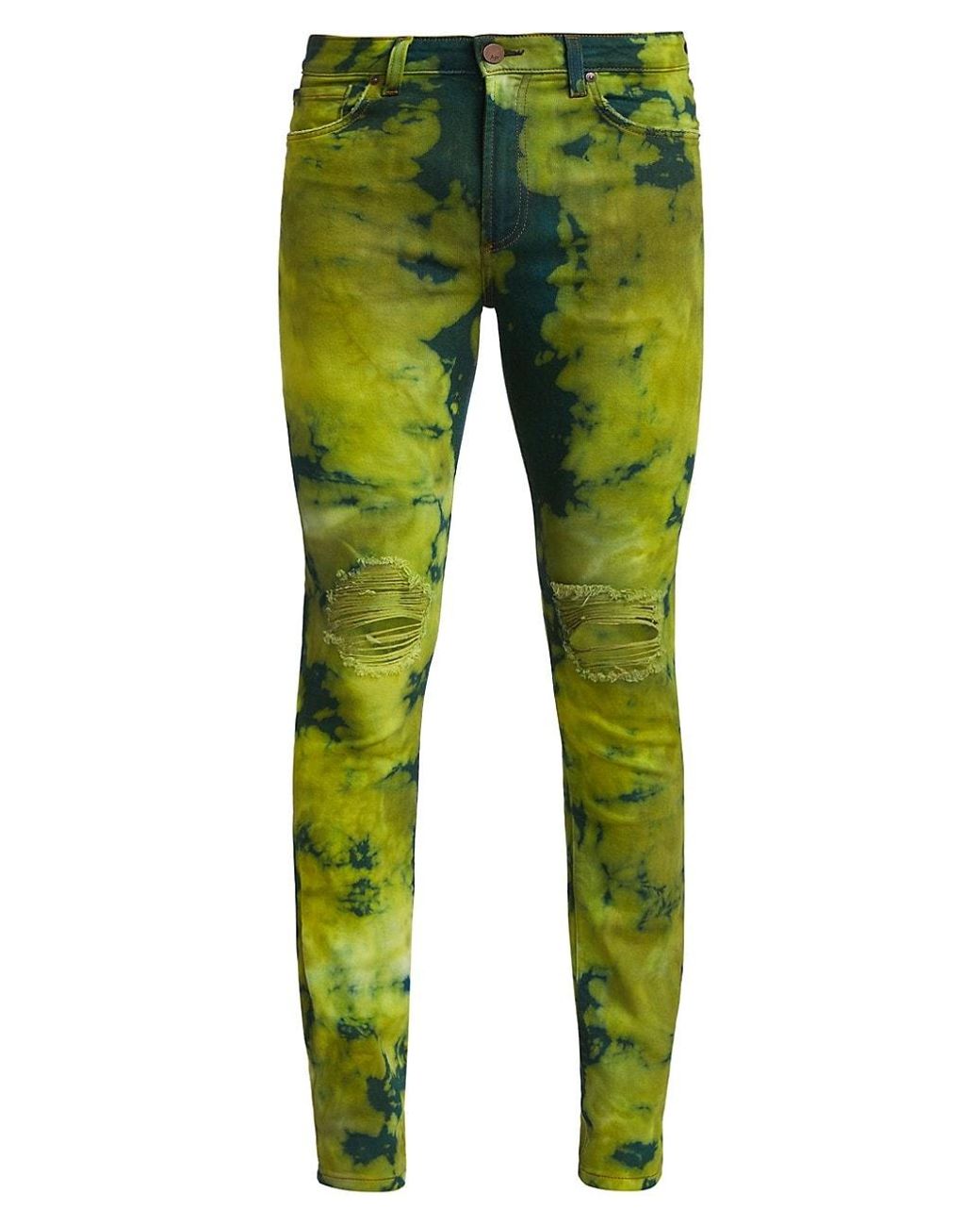 Monfrere Greyson Tie-dye Skinny Jeans in Green for Men | Lyst