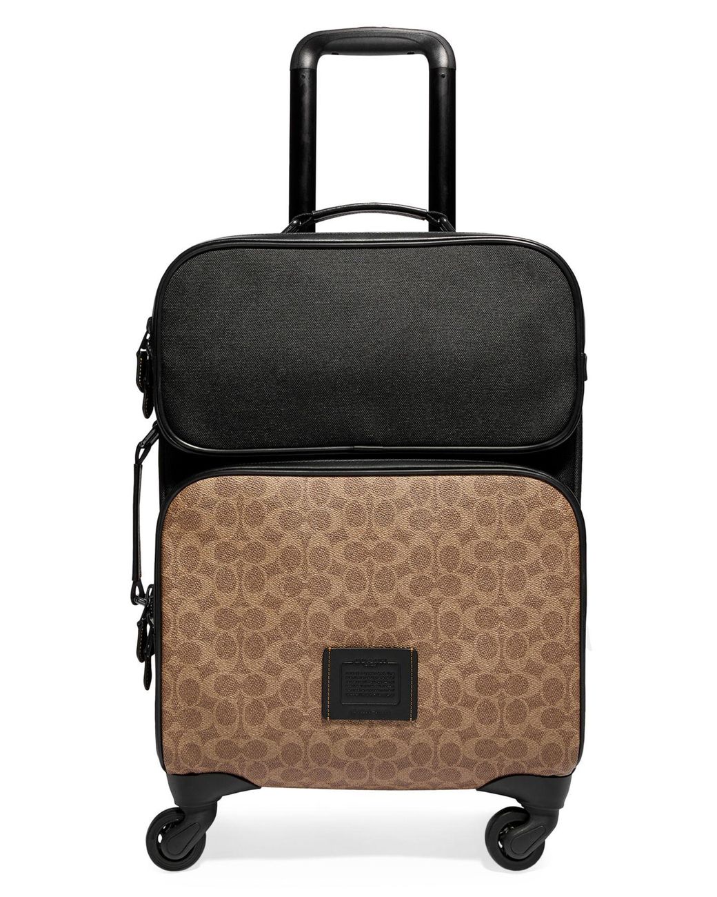 COACH Academy Travel Signature Canvas Wheeled Carry-on in Black for Men |  Lyst