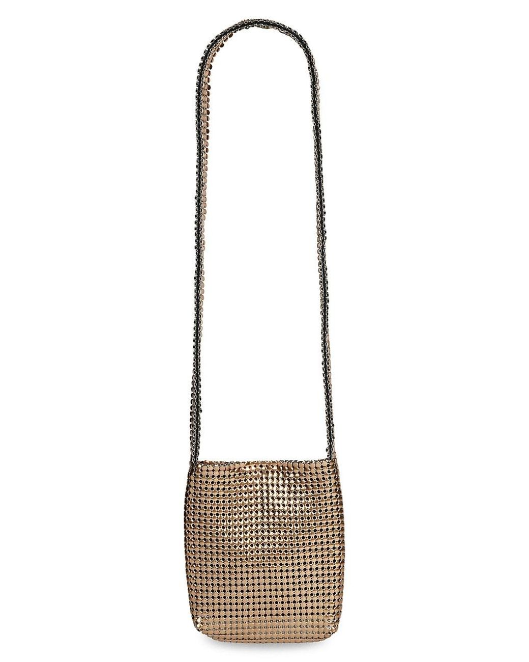 Paco Rabanne Pixel Mini Chainmail Bag in Natural | Lyst