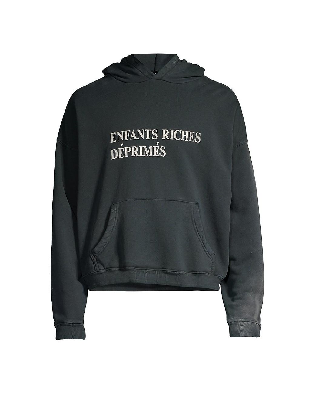 Enfants Riches Deprimes Sun Faded Classic Logo Hoodie in Black for