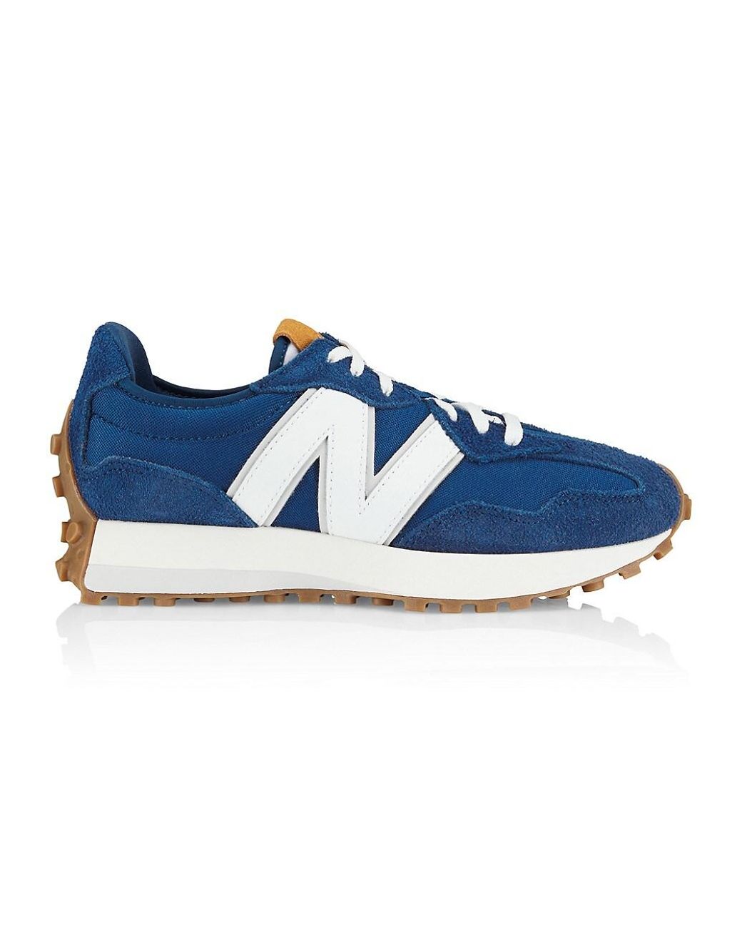 New Balance Classic Comfort 327 Suede Sneakers in Blue | Lyst