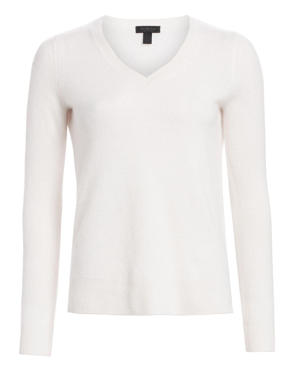 Saks Fifth Avenue Collection Featherweight Cashmere V-neck Sweater in