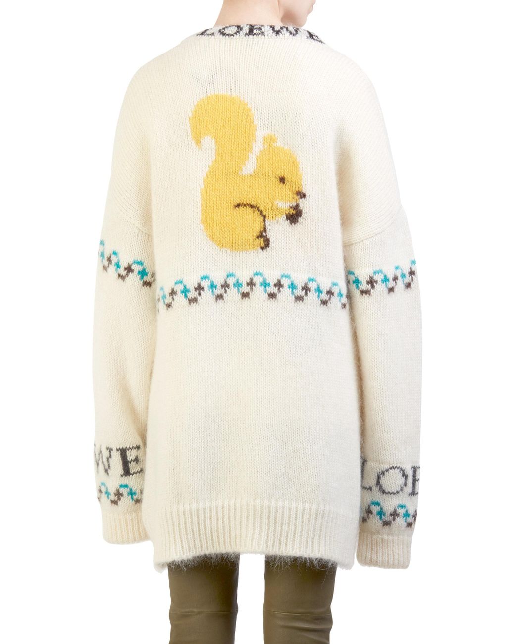 Loewe Squirrels Cardigan in White | Lyst