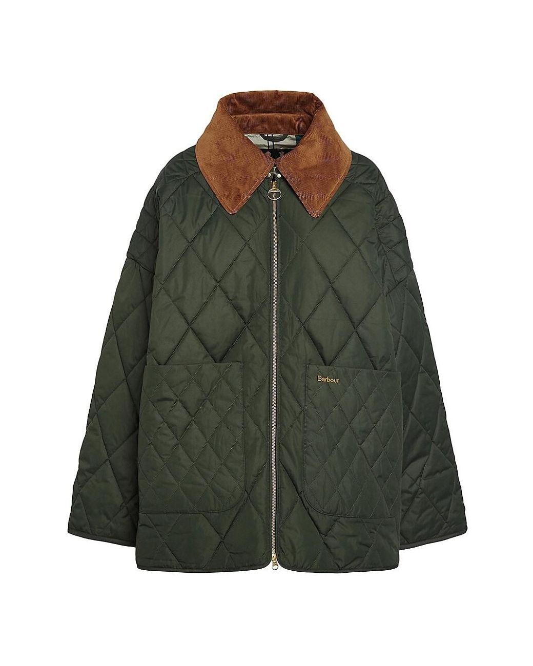 Barbour Woodhall Quilted Zip-front Jacket in Green | Lyst