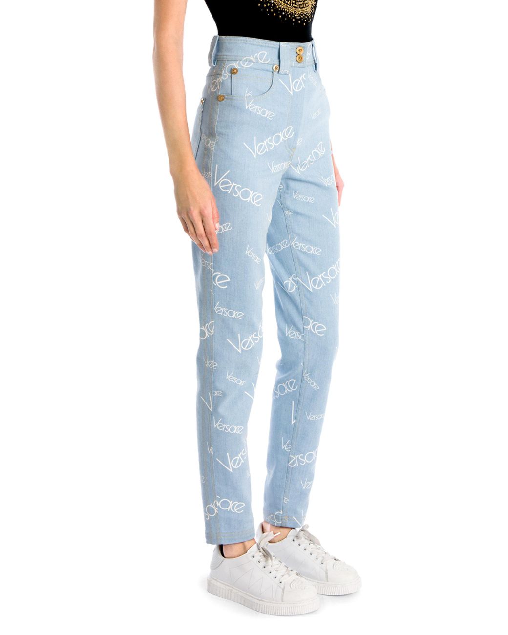 Versace Logo Jeans in Blue | Lyst